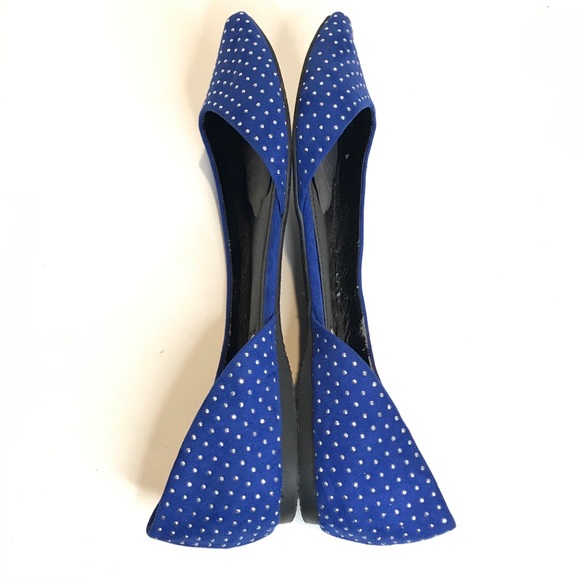 {STEVE MADDEN} Elusions Blue Bling D'orsay Flats - Picture 10 of 15